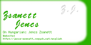 zsanett jencs business card